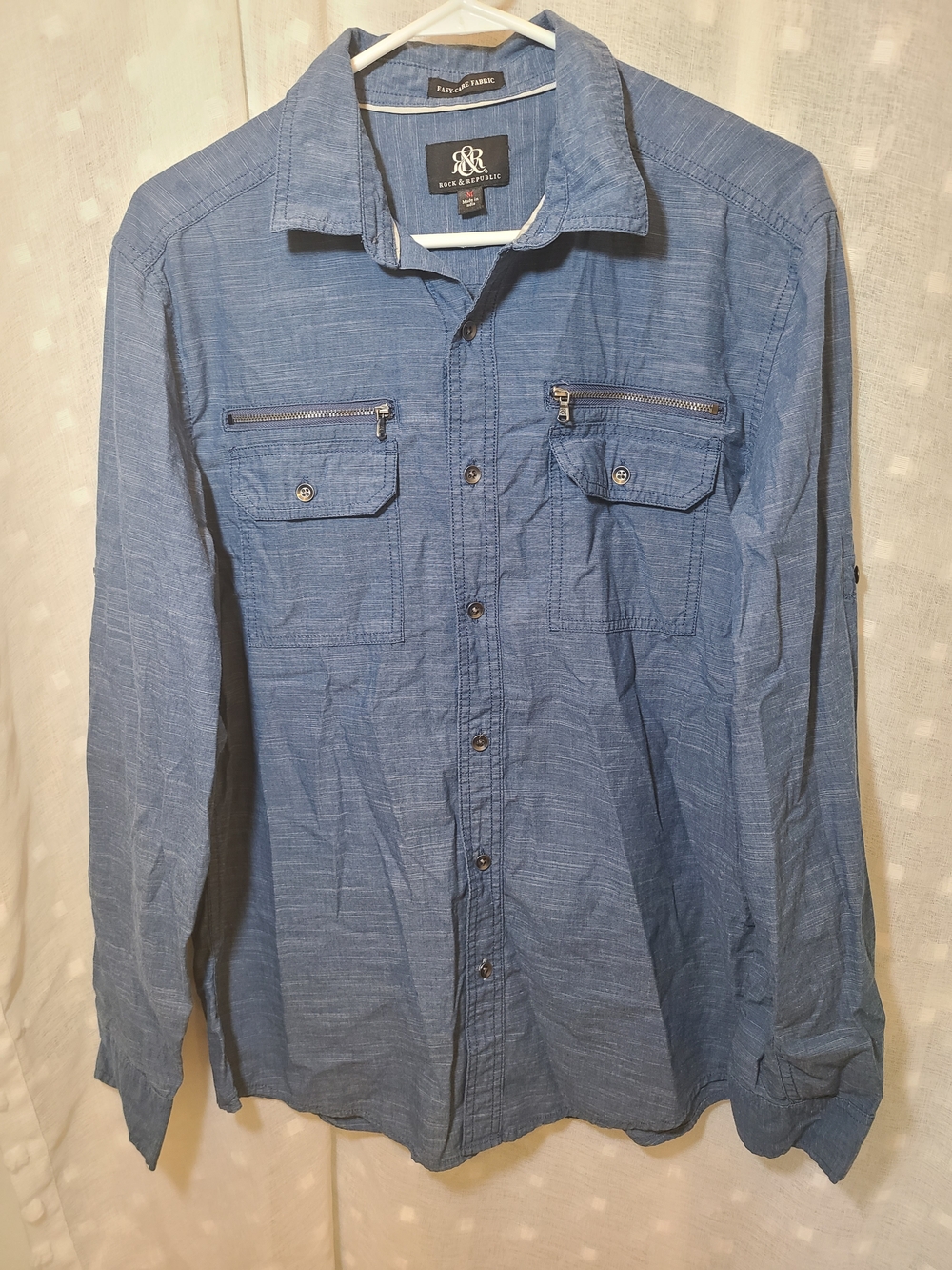 Rock & Republic Blue Button-Up Shirt